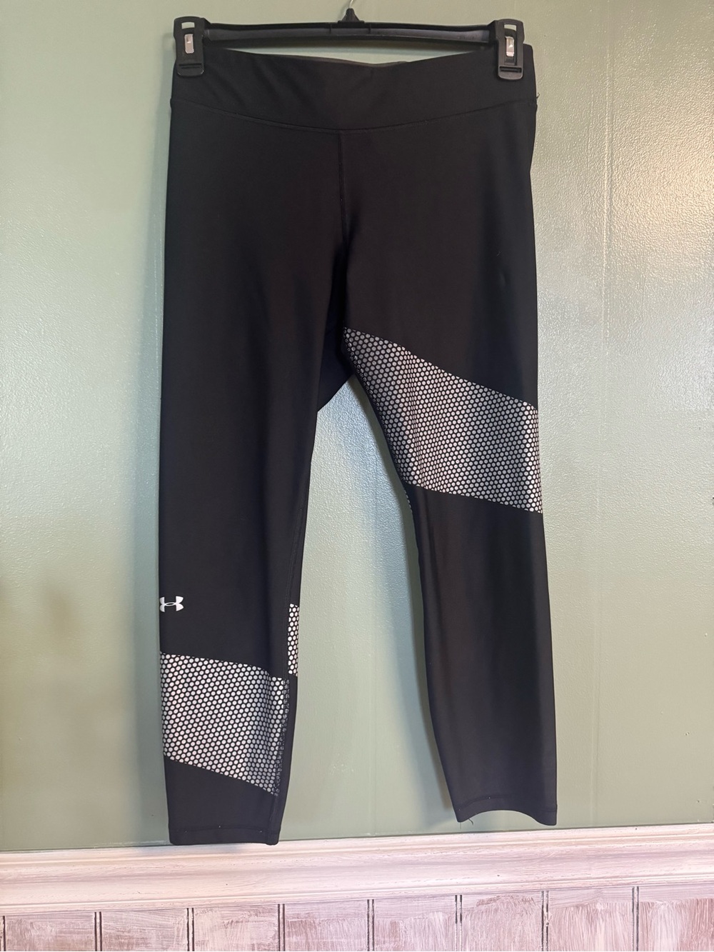 LG Black Leggings with White Dot Panels